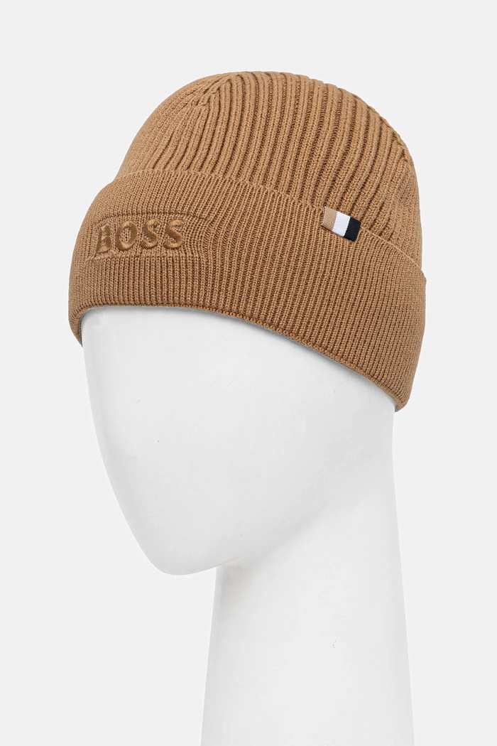 Čiapka BOSS Magico_R_Hat 50522427 béžová AW25