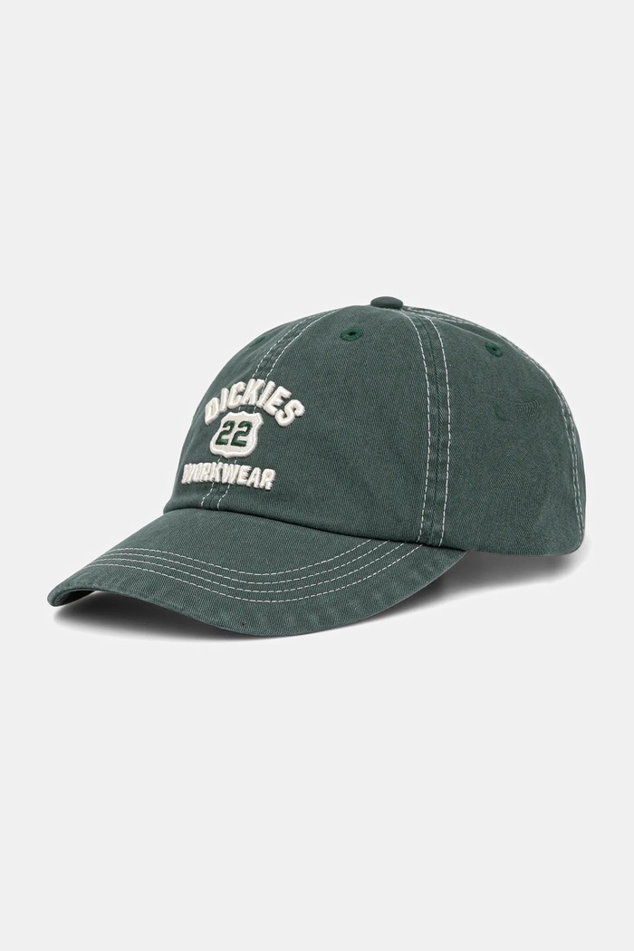 Bavlněná baseballová čepice Dickies nášivka zelená DK0A87N9