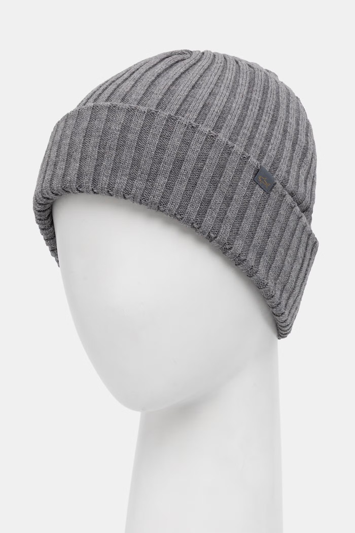 Paul&Shark czapka beanie męska wełniana 99311018 szary AW25