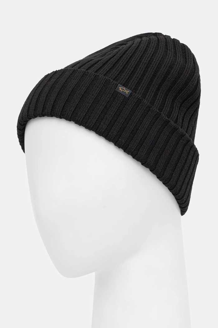 Μάλλινο σκουφί Paul&Shark 99311018 μαύρο AW25