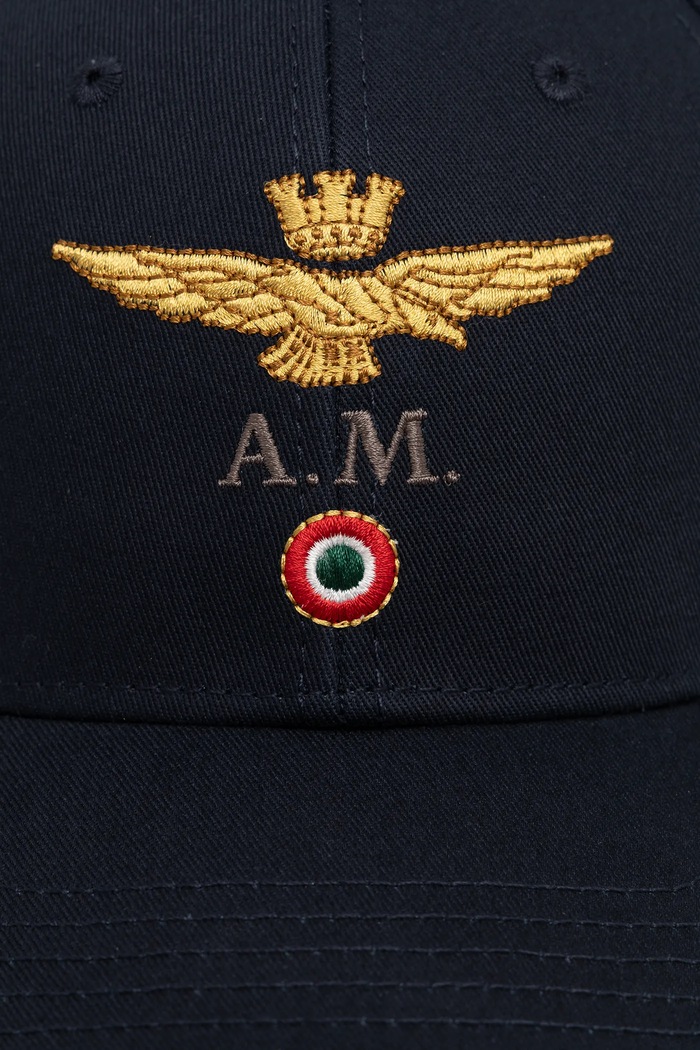 Βαμβακερό καπέλο του μπέιζμπολ Aeronautica Militare HA1100UCT02848 σκούρο μπλε SS26