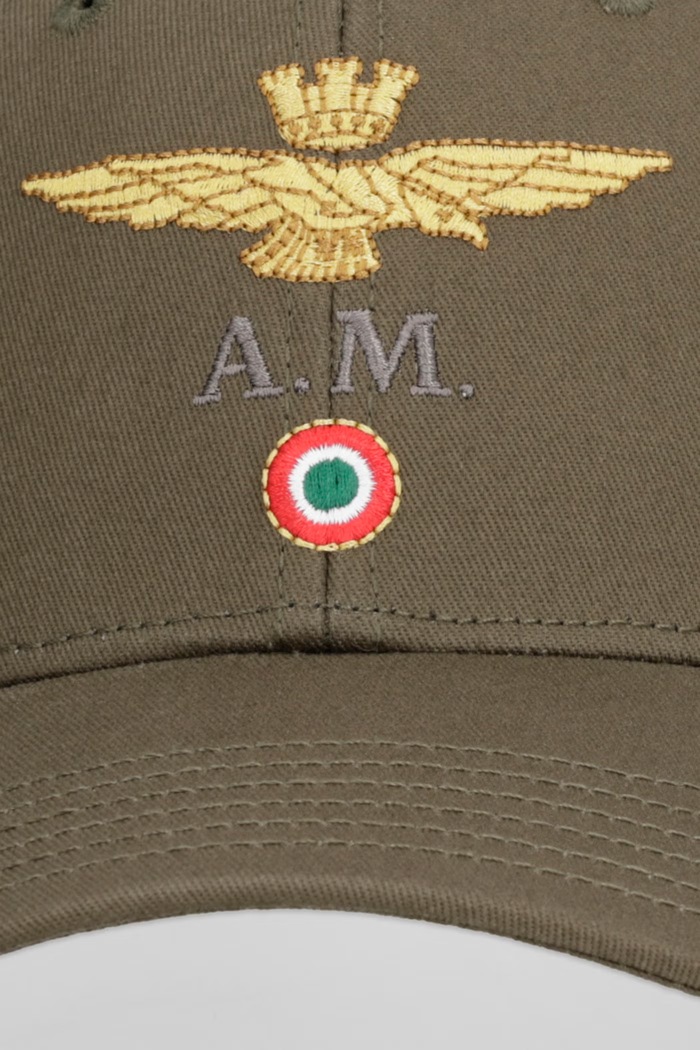 Bombažna bejzbolska kapa Aeronautica Militare HA1100UCT02848 zelena SS26