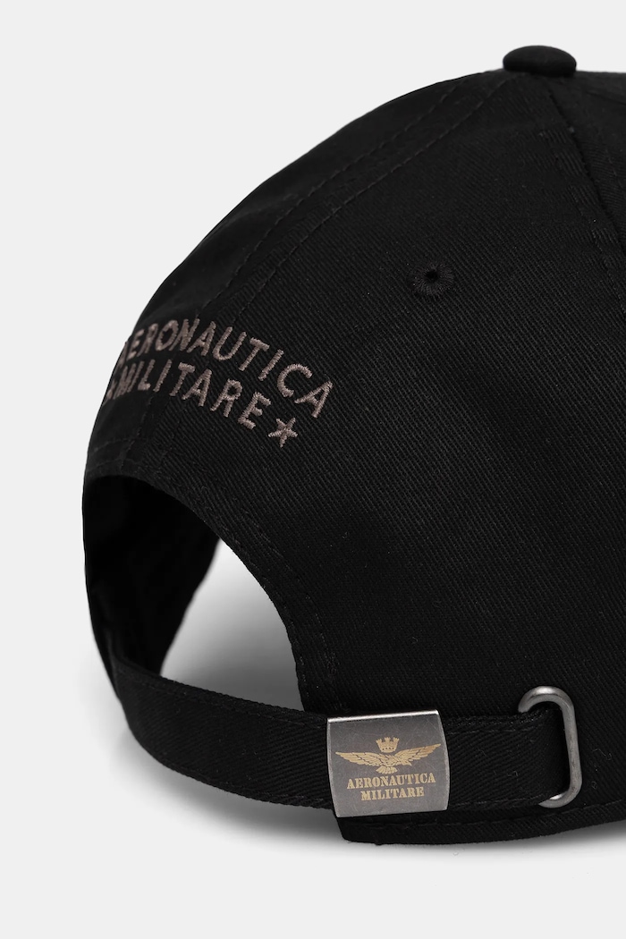 Akcesoria Aeronautica Militare czapka z daszkiem bawełniana HA1100UCT02848 czarny