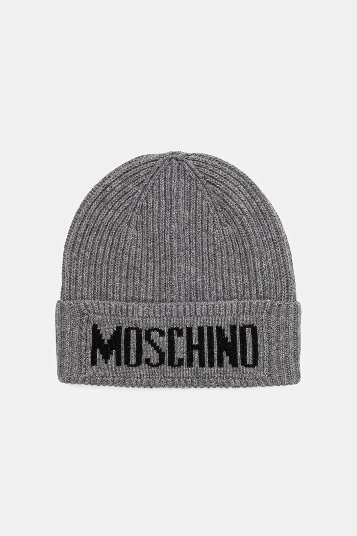 Moschino gyapjú sapka vastag szürke M5875.60808