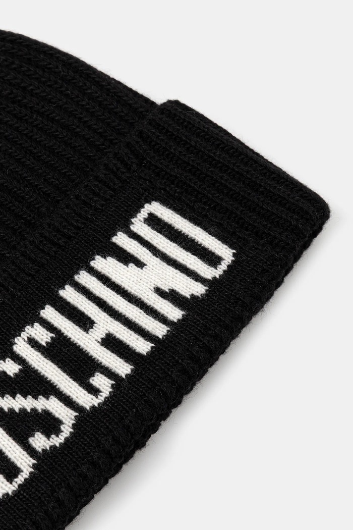 Akcesoria Moschino czapka męska z dodatkiem wełny M5875.60808 czarny