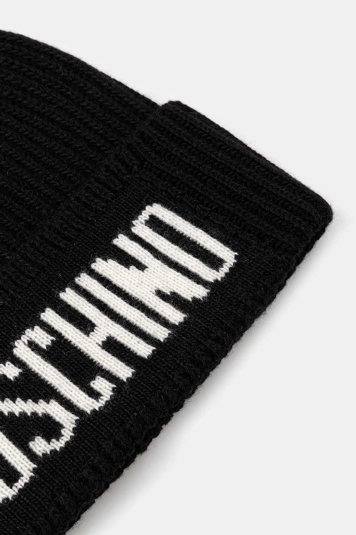 Akcesoria Moschino czapka męska z dodatkiem wełny M5875.60808 czarny