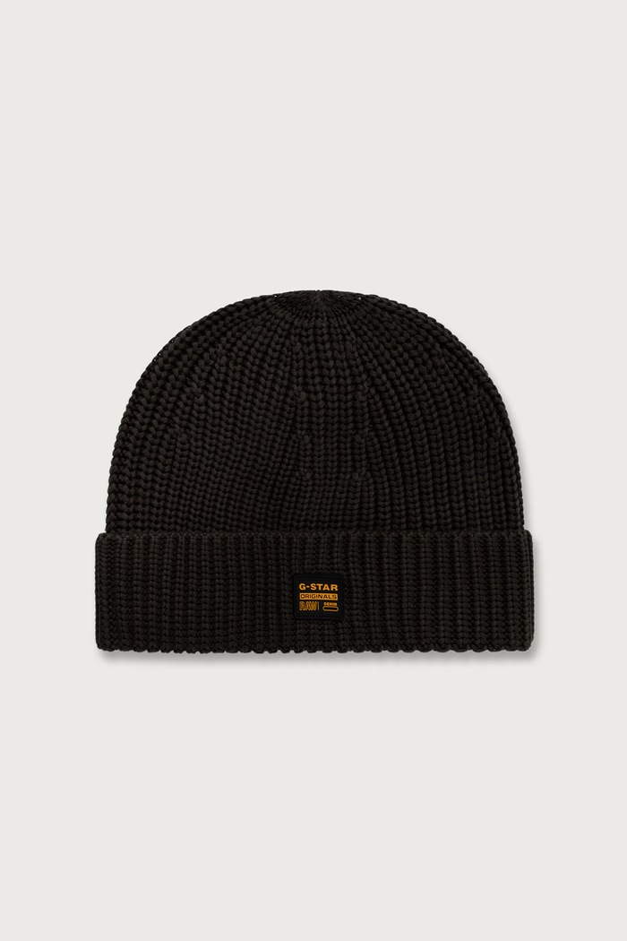 G-Star Čiapka beanie pánska s viskózou Originals Fisherman zelená D24321.D167