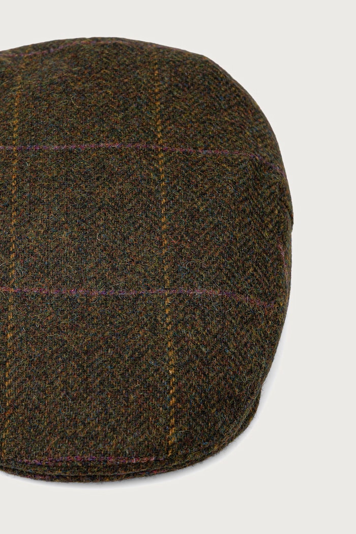 Barbour Kaszkiet męski wełniany MHA0009 zielony AW25