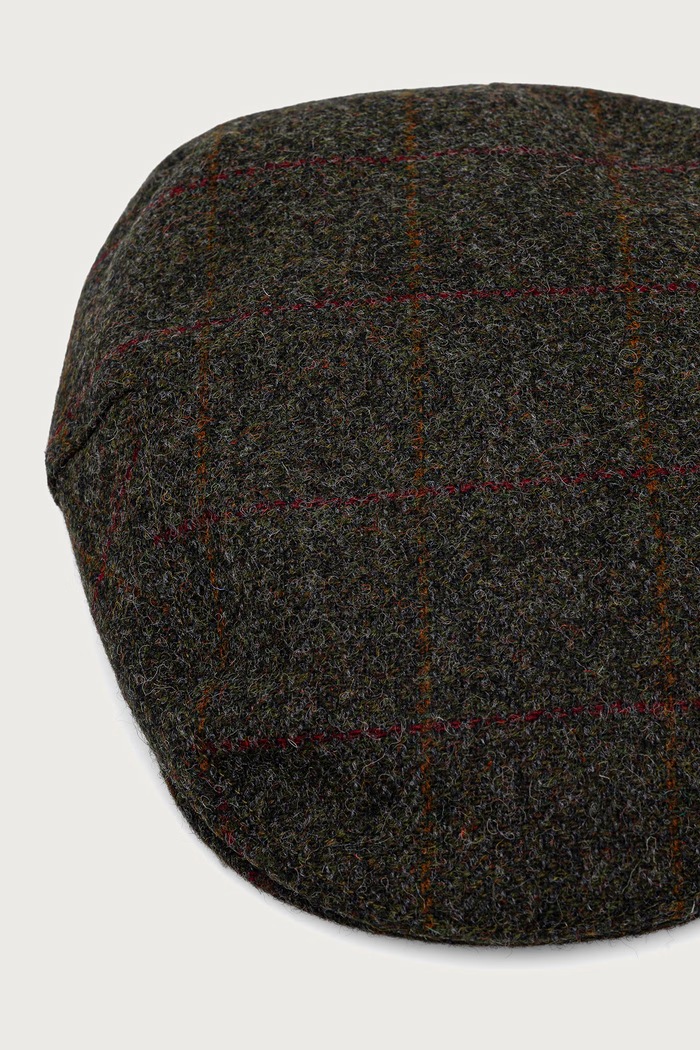 Barbour Kaszkiet męski wełniany MHA0009 zielony AW25
