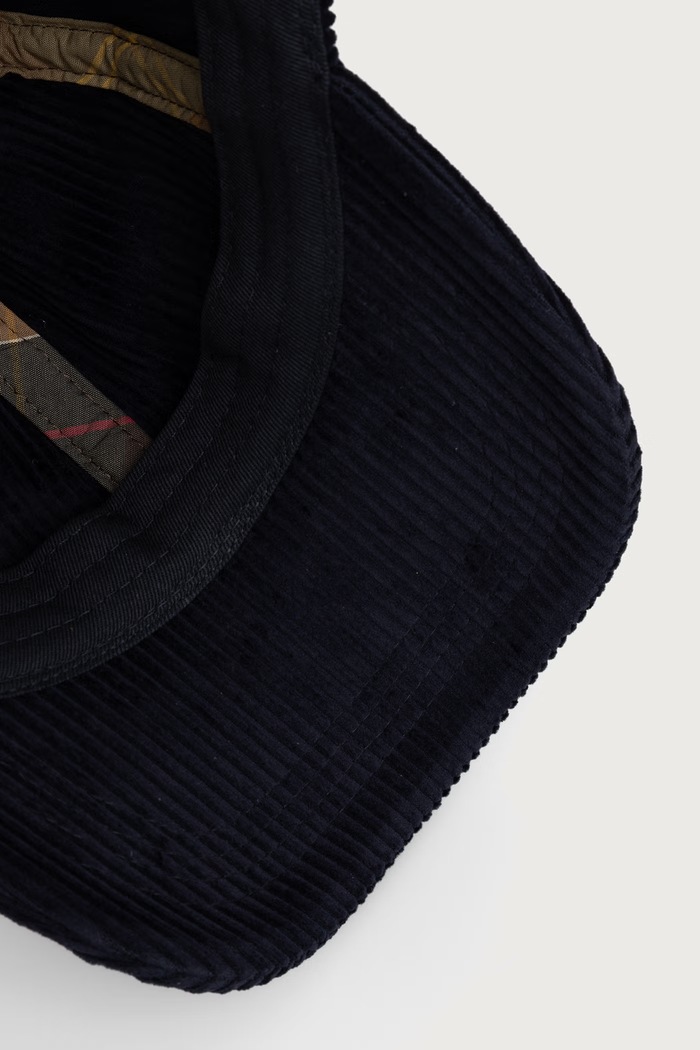 Chusta z daszkiem męska bawełniana Preston Cord Barbour MHA0911 granatowy
