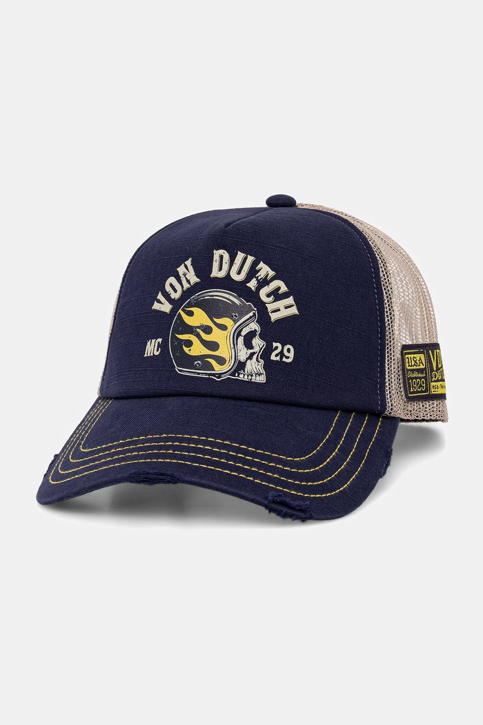 Von Dutch trucker kapa za muškarce s pamukom mornarsko plava VD.1.CT.CREW