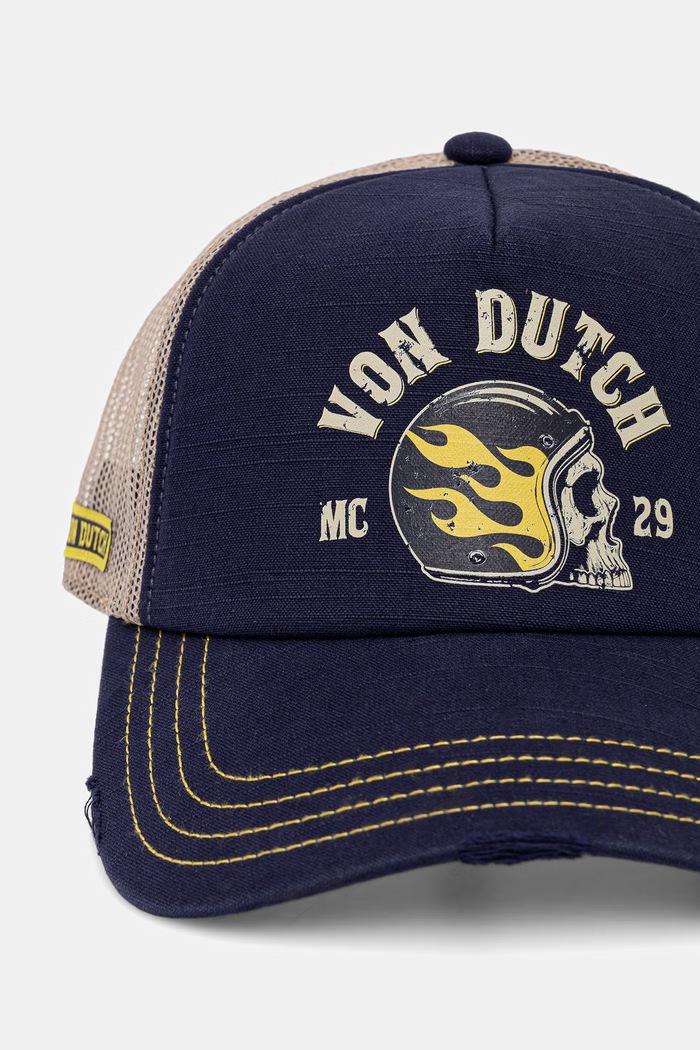 Von Dutch trucker kapa za muškarce s pamukom VD.1.CT.CREW mornarsko plava SS26