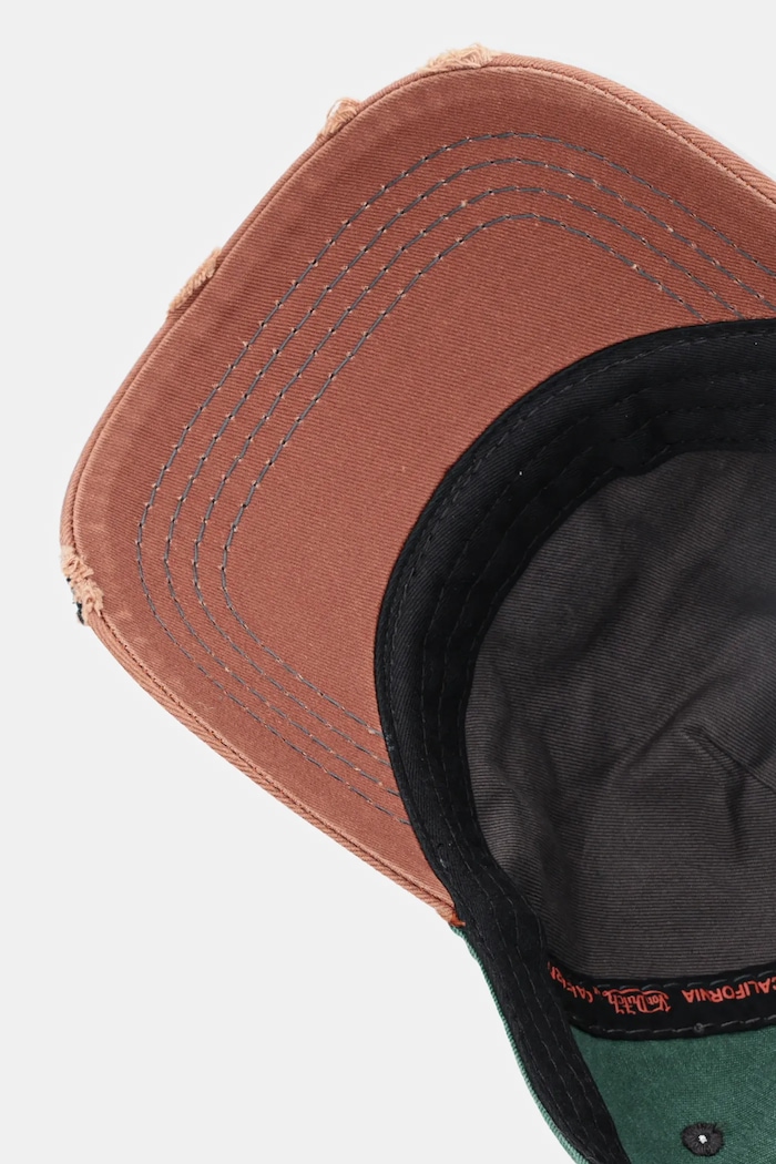 Czapka z daszkiem bawełniana Von Dutch VD.1.CB.RETRO turkusowy