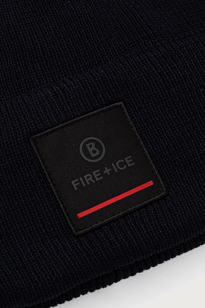 Аксессуары BOGNER Fire+Ice Шапка бини мужская с добавлением шерсти TAREK 94366125 тёмно-синий