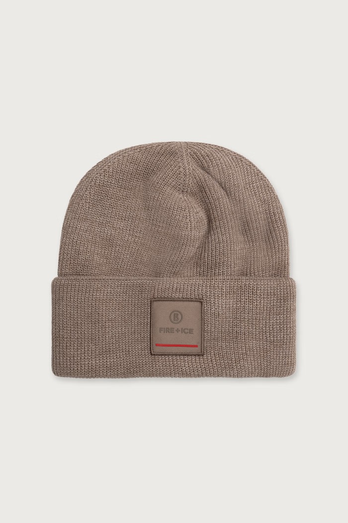 BOGNER Fire+Ice Czapka beanie męska z dodatkiem wełny TAREK beżowy 94366125