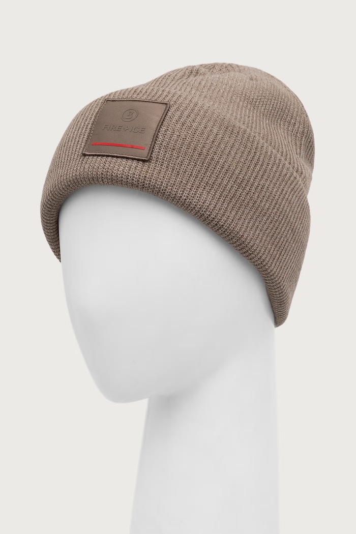 BOGNER Fire+Ice Czapka beanie męska z dodatkiem wełny TAREK 94366125 beżowy AW25