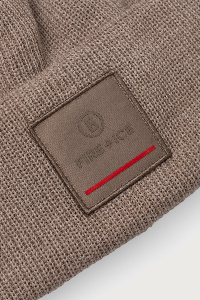 Akcesoria BOGNER Fire+Ice Czapka beanie męska z dodatkiem wełny TAREK 94366125 beżowy