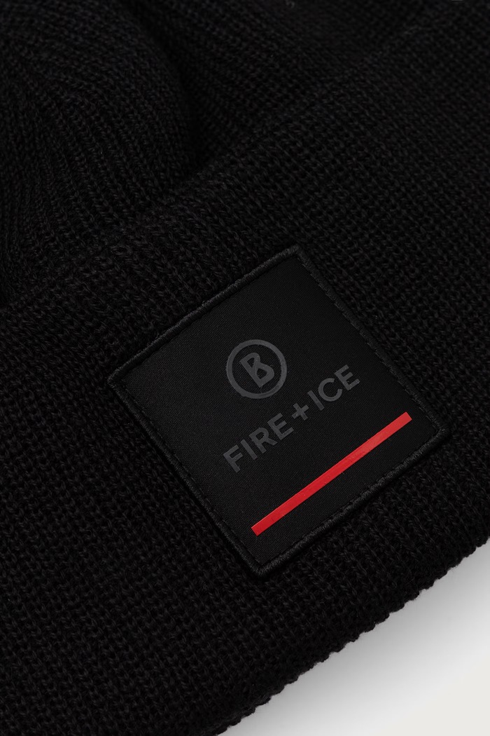 Akcesoria BOGNER Fire+Ice Czapka beanie męska z dodatkiem wełny TAREK 94366125 czarny