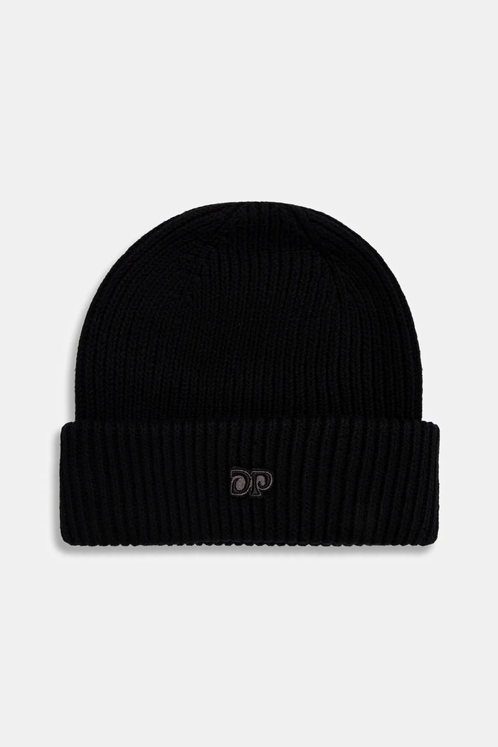 Daily Paper pamut sapka Knitted Beanie sima fekete 2521089