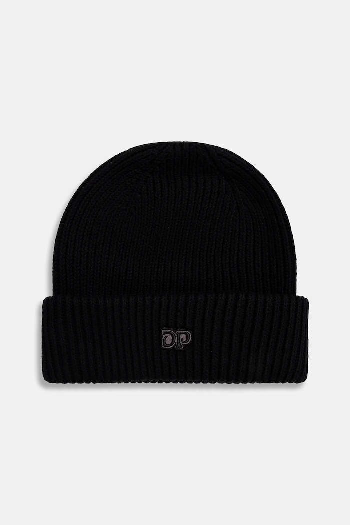 Daily Paper pamut sapka Knitted Beanie sima fekete 2521089