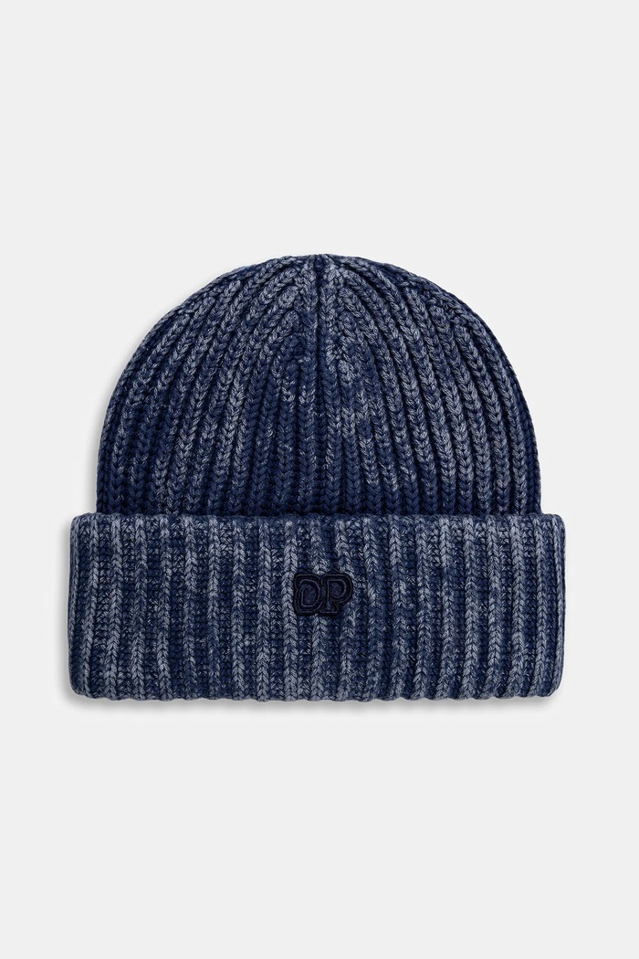 Бавовняна шапка Daily Paper Knitted Washed Beanie гладкий блакитний 2521088