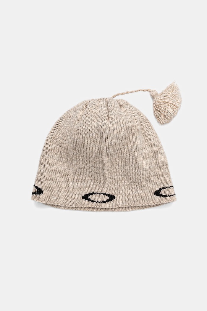 Čiapka s prímesou vlny Oakley NORDIC stredne hrubá béžová FOS901281