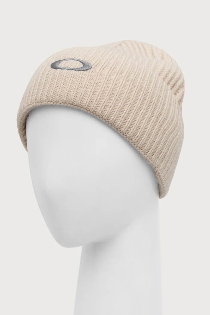 Oakley Σκούφος beanie ανδρικός από πρόσμιξη μαλλιού ELLIPSE FOS902076 μπεζ AW25