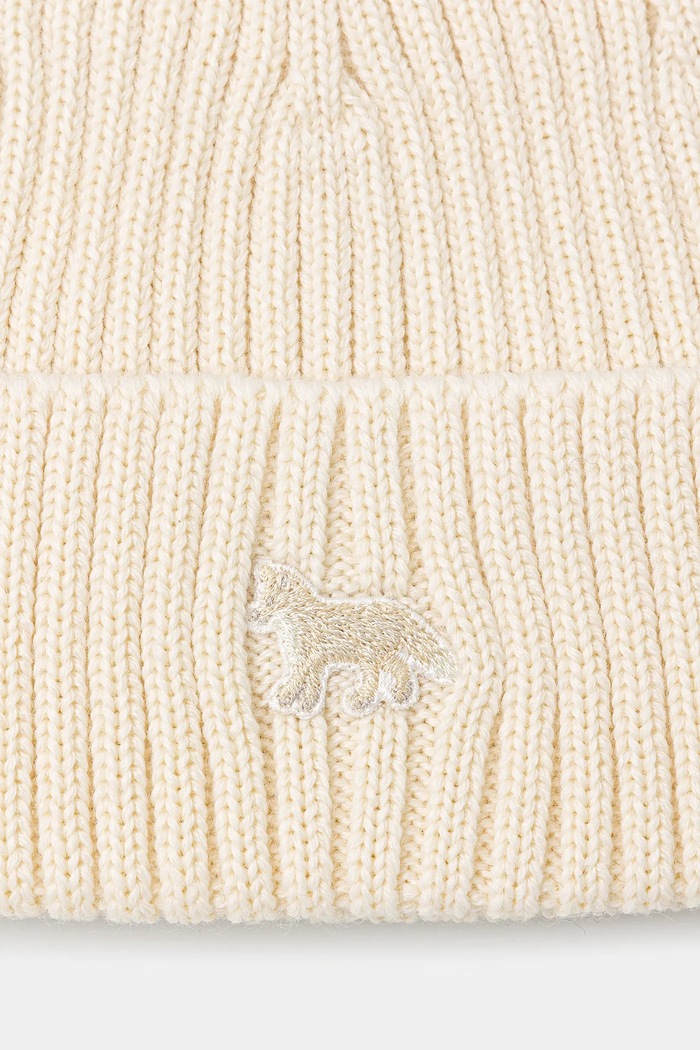 Аксесуари Вовняна шапка Maison Kitsuné Baby Fox Beanie PW06102KT1022 бежевий