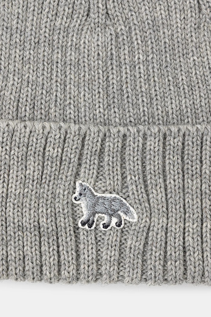 Doplnky Vlnená čiapka Maison Kitsuné Baby Fox Beanie PW06102KT1022 sivá