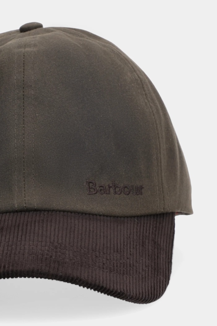 Barbour Bavlnená šiltovka Barbour MHA0913 zelená AW25