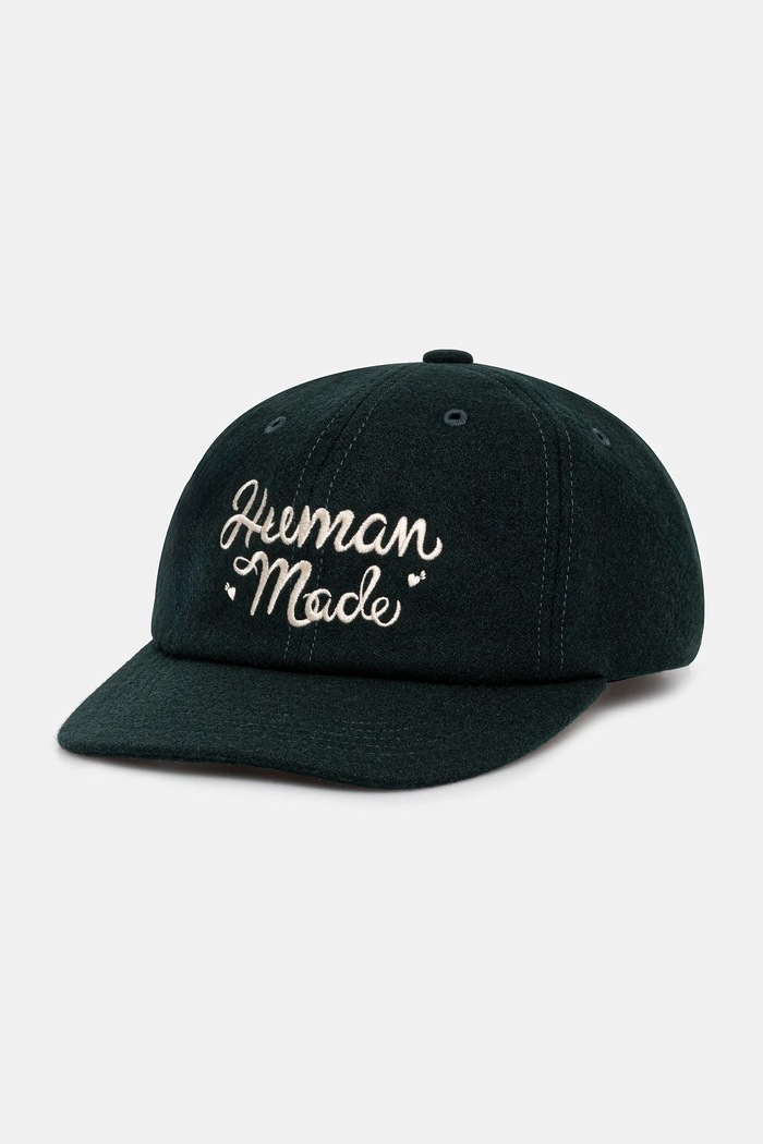 Human Made czapka z dodatkiem wełny 6PANEL WOOL z dodatkiem wełny zielony HM30GD052