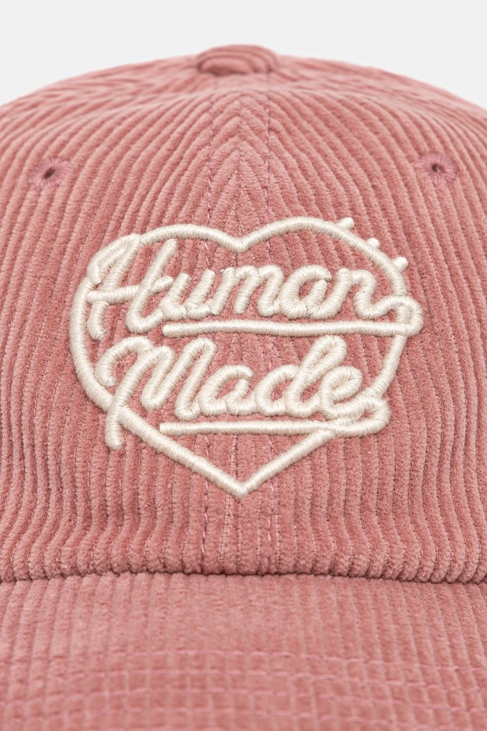 Human Made cotton baseball cap 6PANEL CORDUROY HM30GD071 pink AW25