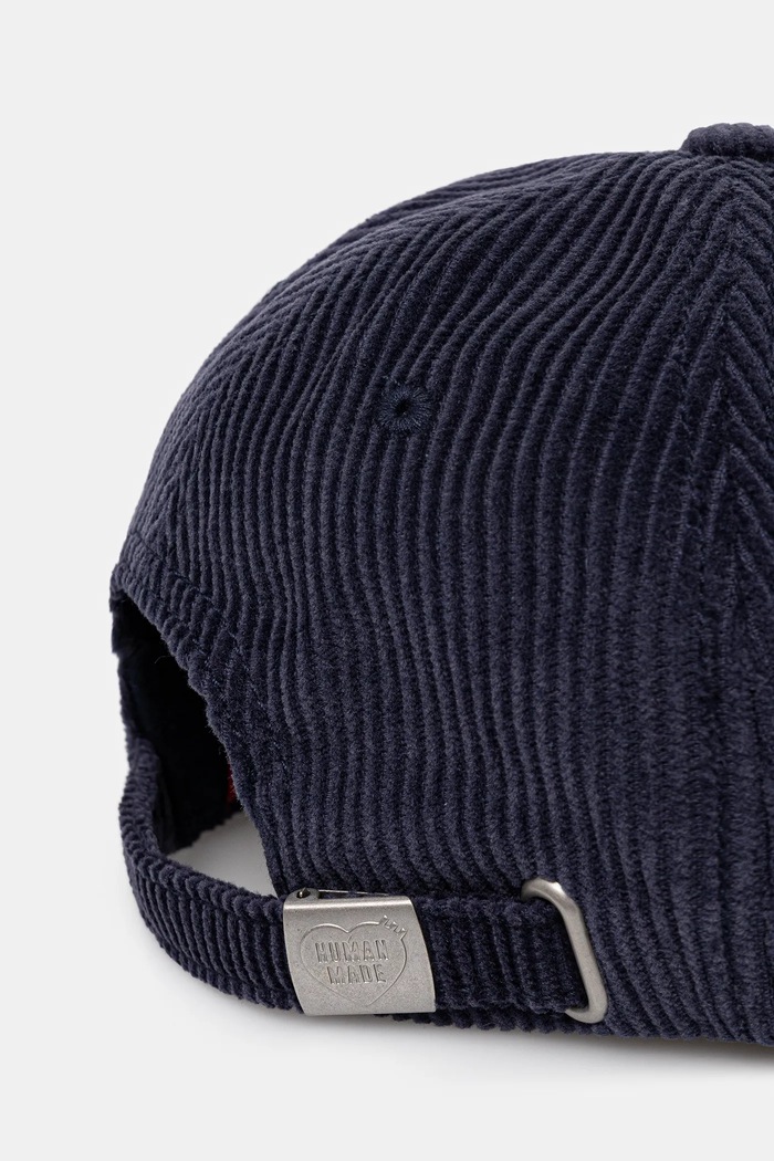 Akcesoria Human Made czapka z daszkiem bawełniana 6PANEL CORDUROY HM30GD071 granatowy