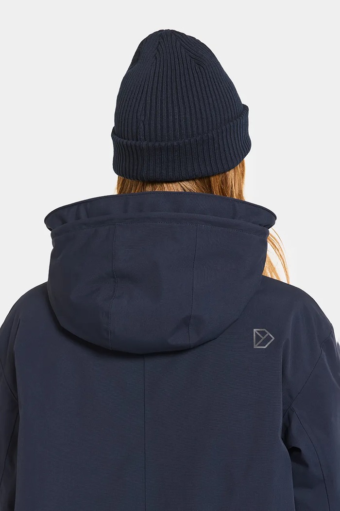 Czapka beanie bawełniana DELMAR Didriksons 505758 granatowy