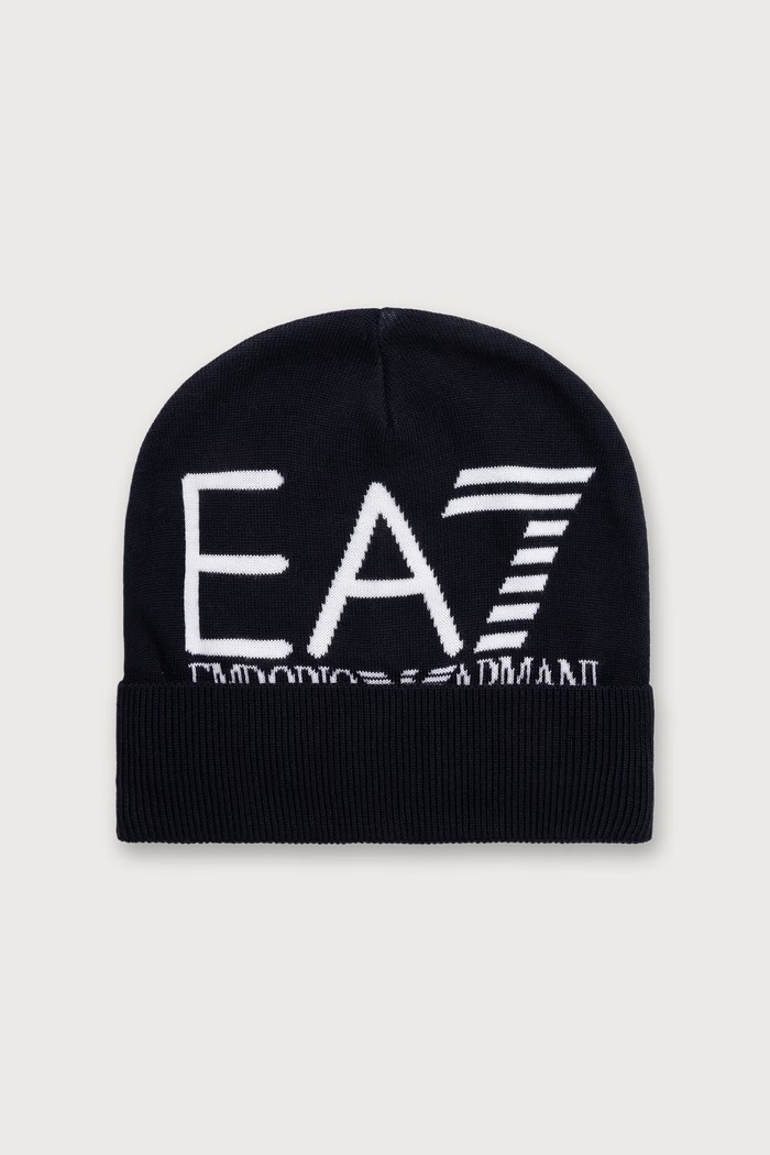 EA7 Emporio Armani Czapka beanie granatowy AF11994.7X000006
