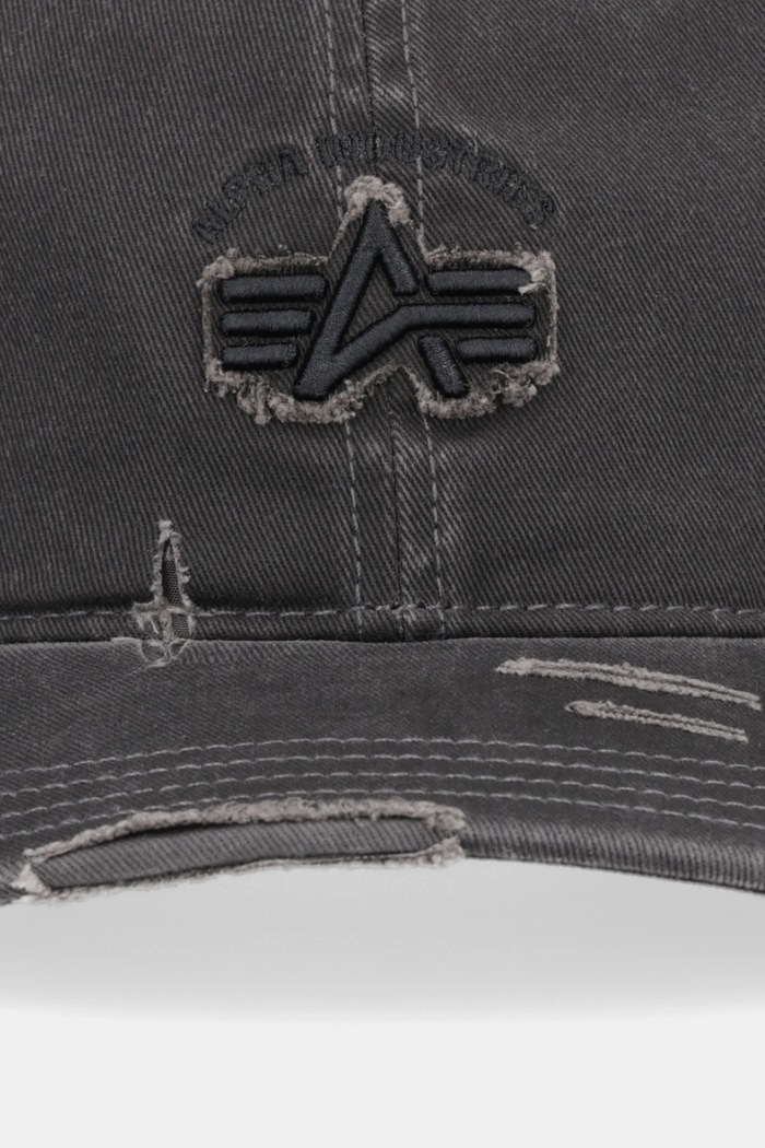Bavlnená šiltovka Alpha Industries 258901.03 sivá AW25