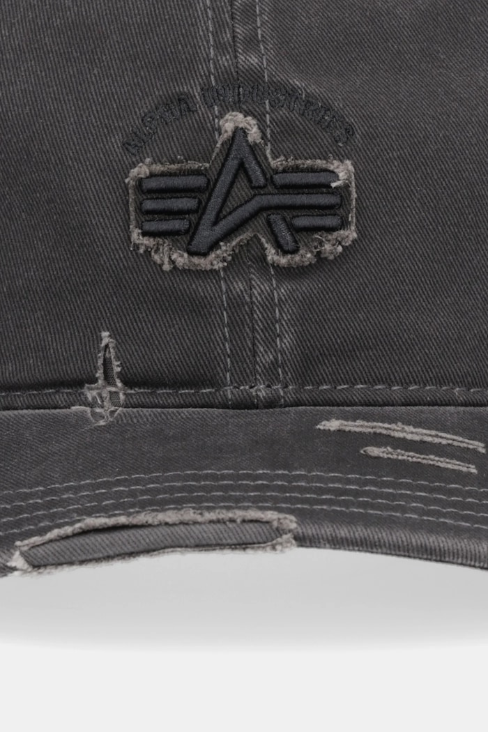 Bavlnená šiltovka Alpha Industries 258901.03 sivá AW25