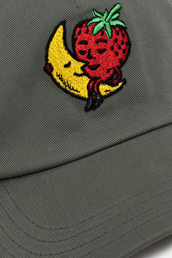 Памучна шапка с козирка Sky High Farm Logo cap SHF07K001 зелен AW25