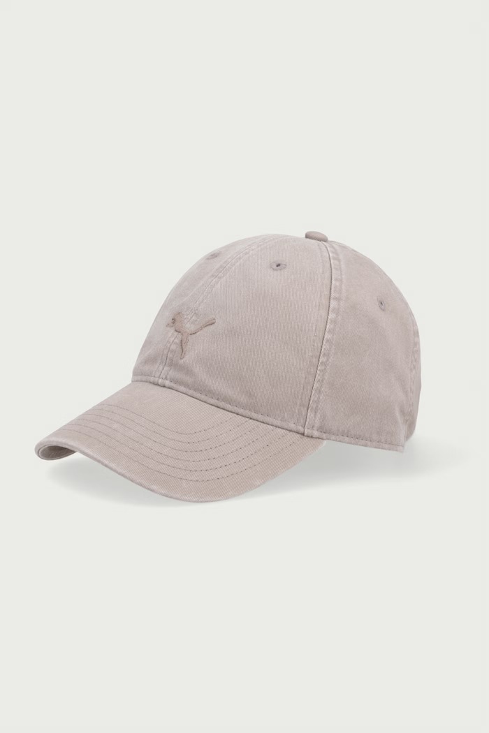 Puma czapka bejsbolówka bawełniana Premium cap beżowy 025974