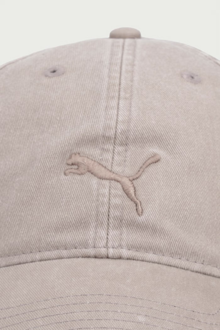Puma czapka bejsbolówka bawełniana Premium cap 025974 beżowy SS26