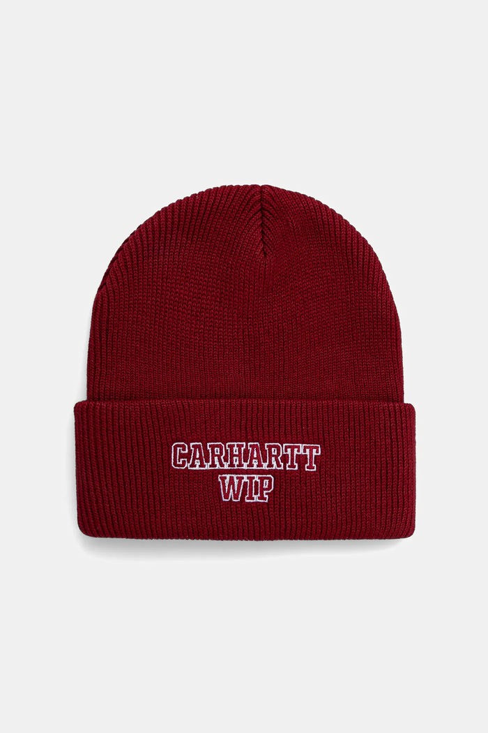 Βαμβακερό σκουφάκι Carhartt WIP Alumni απλικέ μπορντό I035270.H8XX