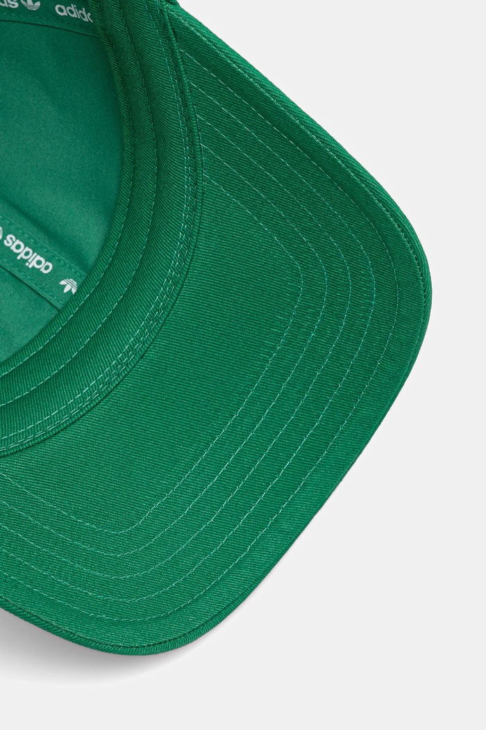 Akcesoria adidas Originals czapka z daszkiem bawełniana JV7390 zielony
