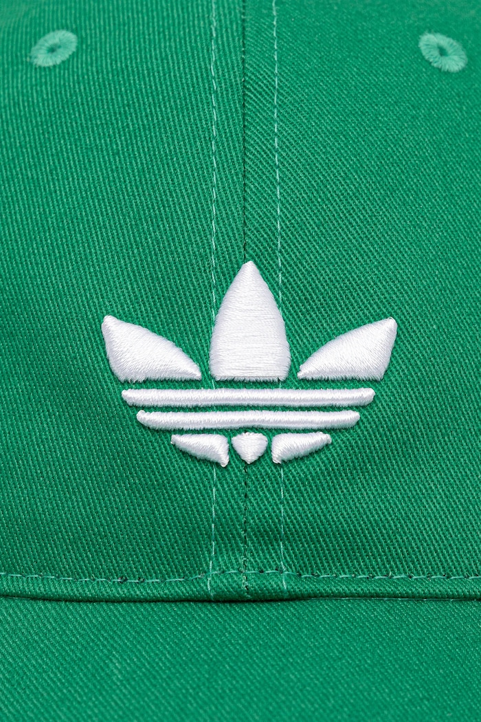 adidas Originals czapka z daszkiem bawełniana zielony JV7390