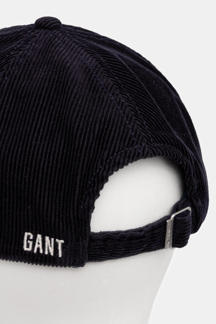 Κοτλέ καπέλο μπέιζμπολ Gant 9900280 σκούρο μπλε AW25