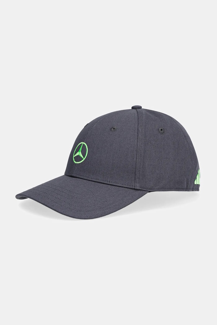 Bavlnená šiltovka adidas x Mercedes bavlna sivá JZ2548