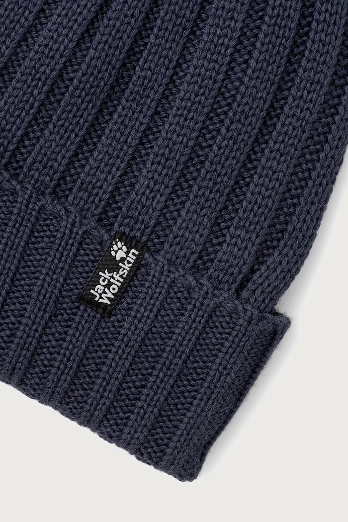 Akcesoria Jack Wolfskin Czapka beanie z wełną RIB KNIT 1907122 granatowy