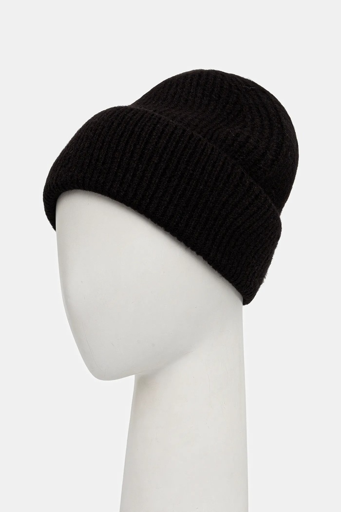 Jack Wolfskin czapka z domieszką wełny FUZZY A65238 czarny AW25