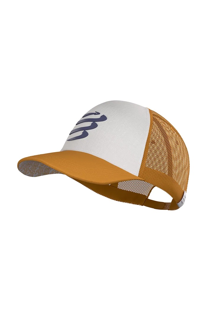 Compressport czapka z daszkiem trucker bawełniana Trucker żółty XHWU419