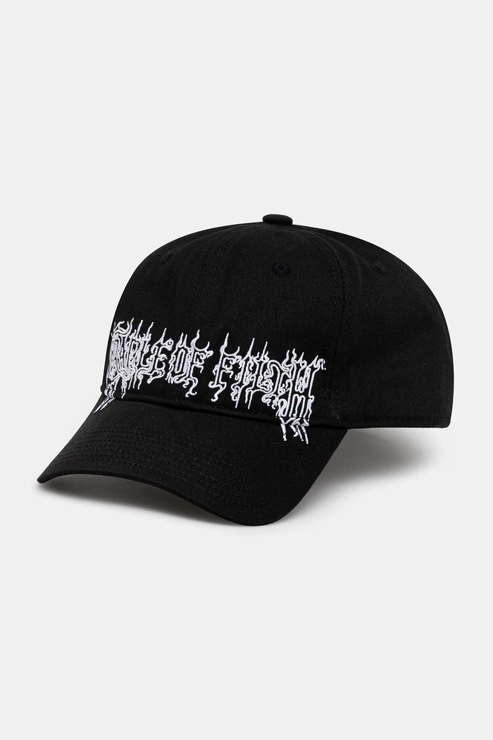 VETEMENTS cotton baseball cap Cof applique black UCF76CA100B