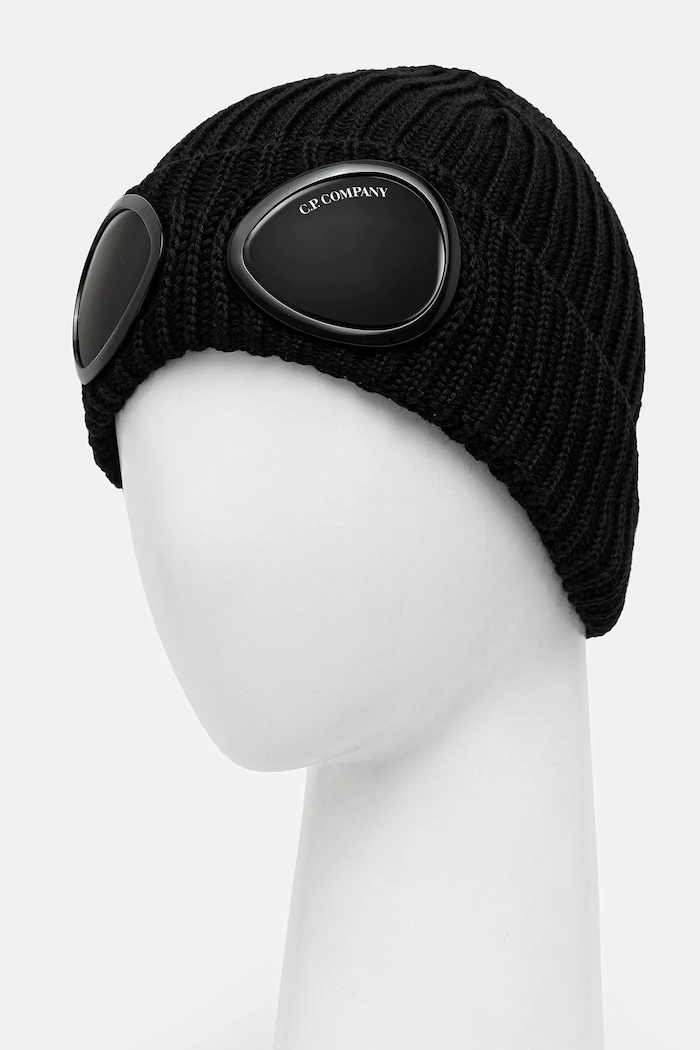 C.P. Company wool beanie RFCMAC742A005509A black AW25
